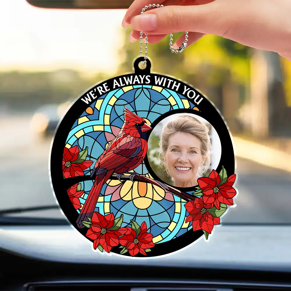 Custom Photo I'm Always With You Memorial - Personalized Acrylic Car Hanger - Image 3