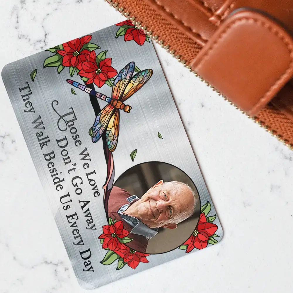 Custom Photo I'm Always With You Memorial - Personalized Aluminum Wallet Card - Image 3