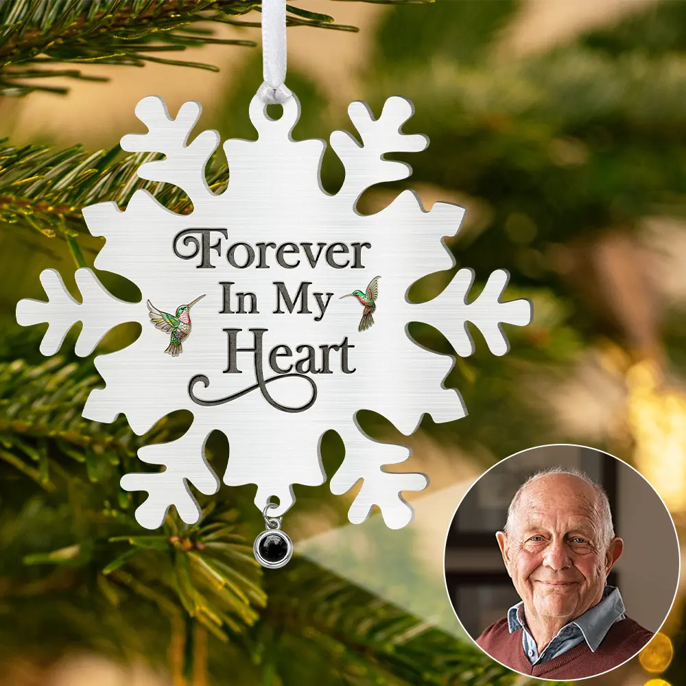 Custom Photo I'm Always With You Memorial - Personalized Custom Shaped Photo Projection Ornament - Image 3