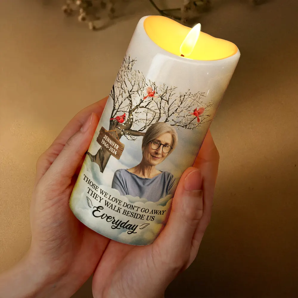 Custom Photo I'm Always With You Memorial - Personalized Flameless LED Candle - Image 4