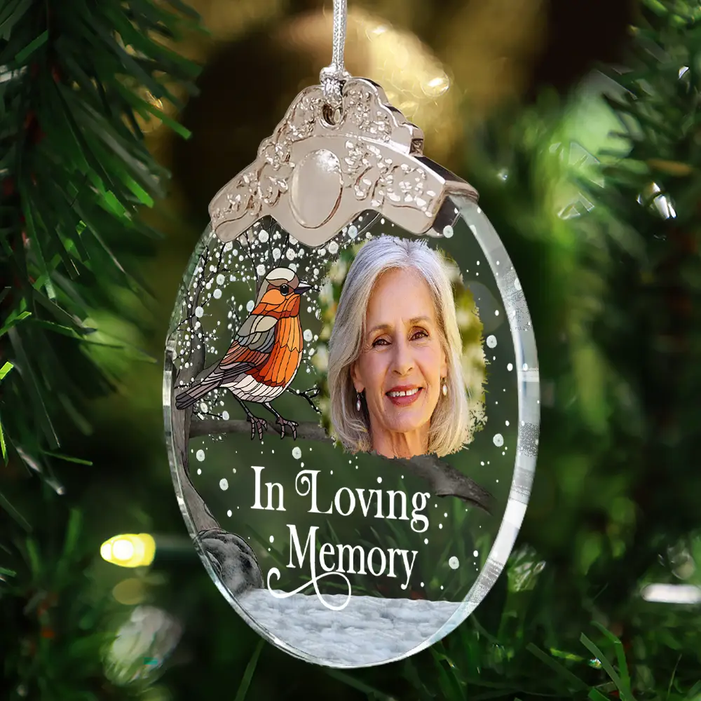 Custom Photo I'm Always With You Memorial - Personalized Glass Ornament With Silver Cap - Image 4