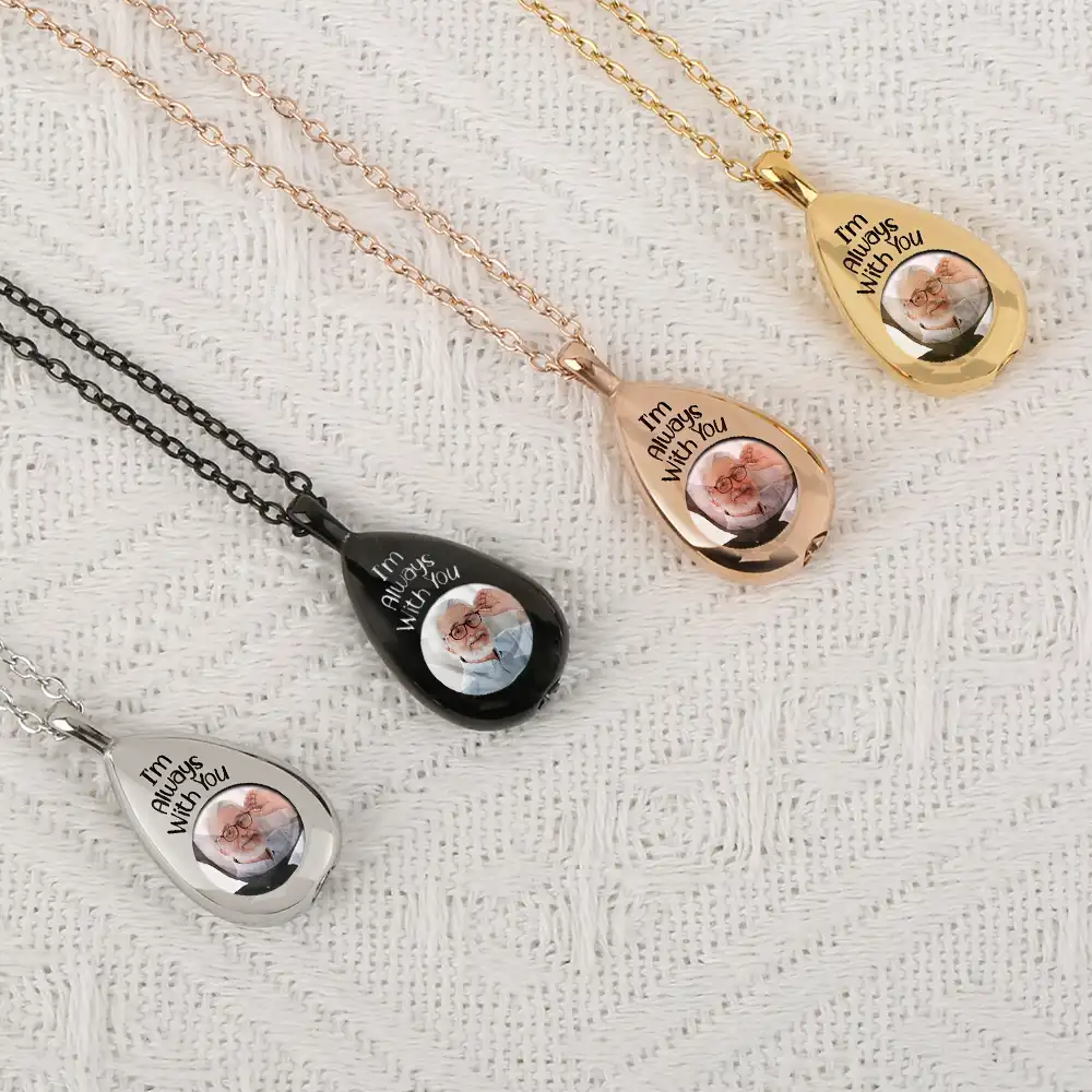 Custom Photo I'm Always With You Memorial - Personalized Keepsake Necklace - Image 2