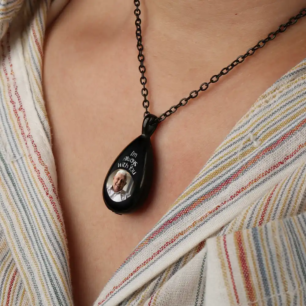 Custom Photo I'm Always With You Memorial - Personalized Keepsake Necklace - Image 6
