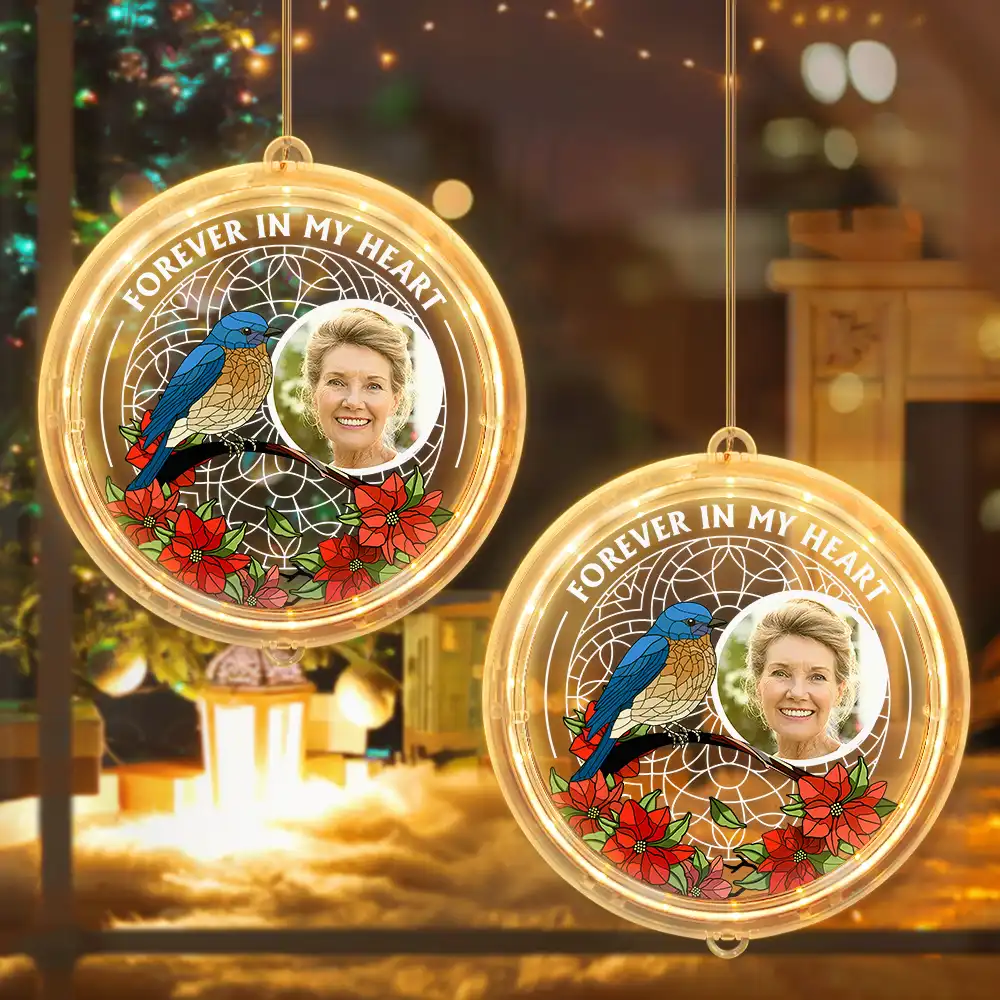 Custom Photo I'm Always With You Memorial - Personalized LED Pendant Light - Image 4