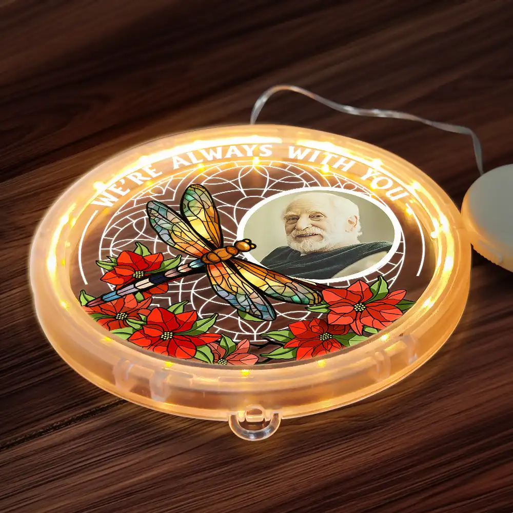 Custom Photo I'm Always With You Memorial - Personalized LED Pendant Light - Image 5