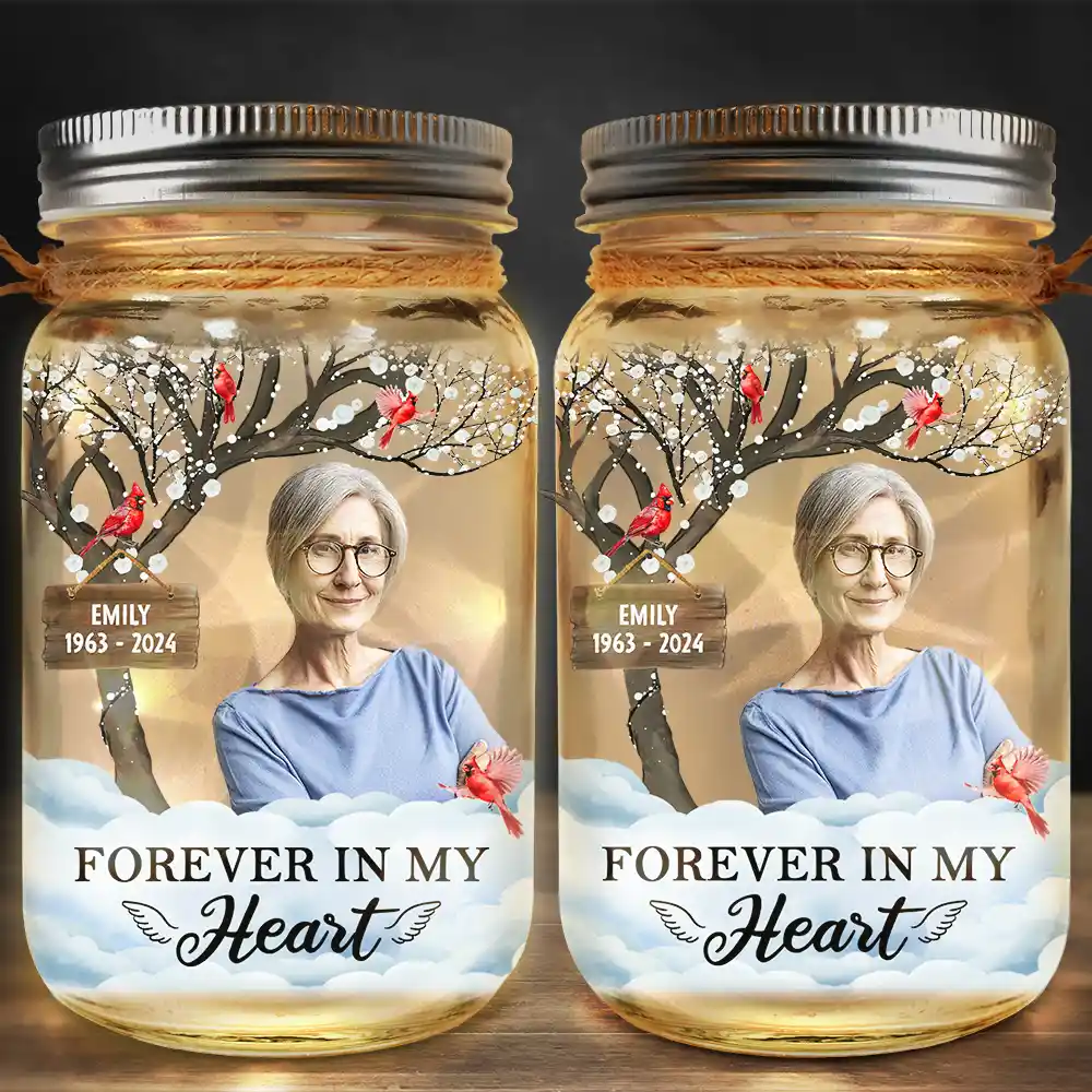 Custom Photo I'm Always With You Memorial - Personalized Mason Jar Light - Image 3