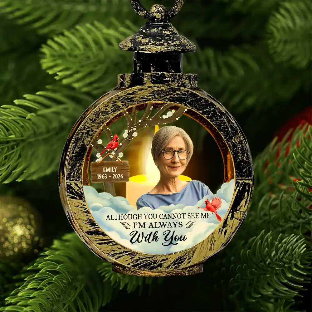 Custom Photo I'm Always With You - Personalized Candlelight Lantern Ornament - Image 3