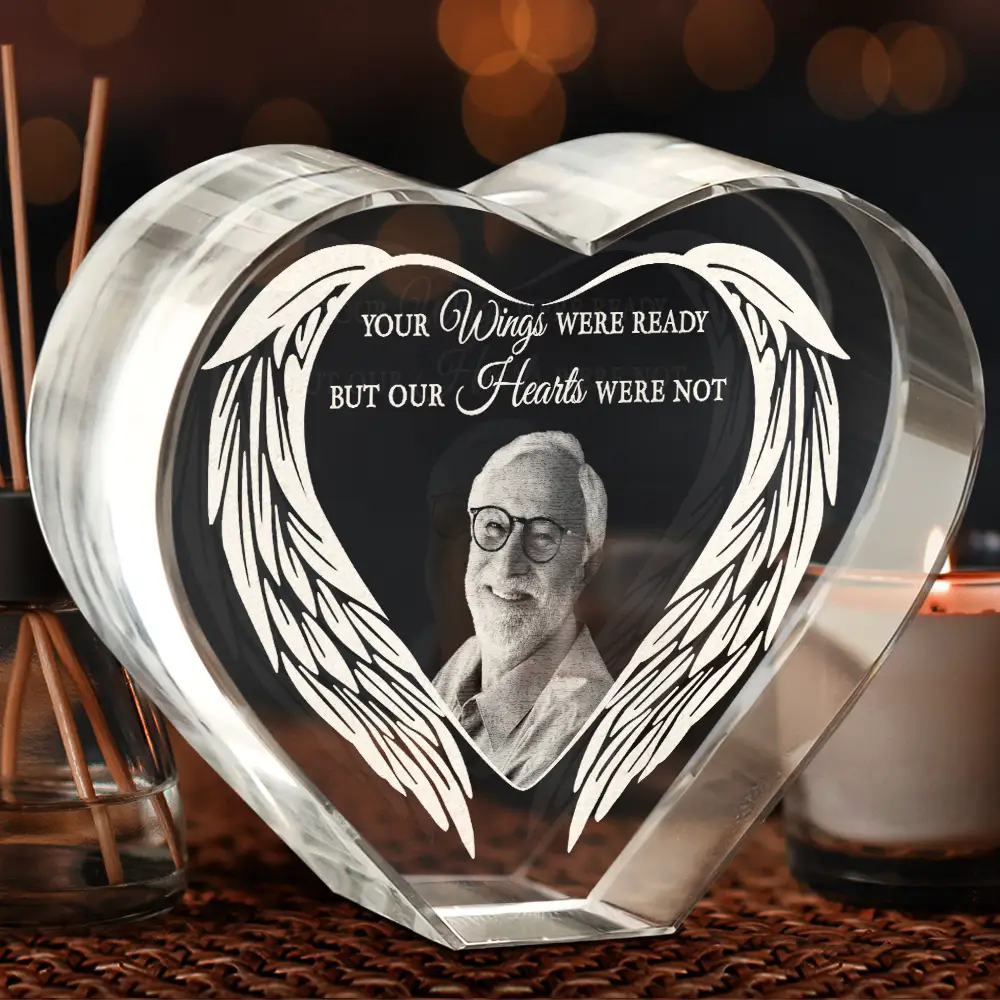 Custom Photo I'm Always With You - Personalized Crystal Heart - Image 4