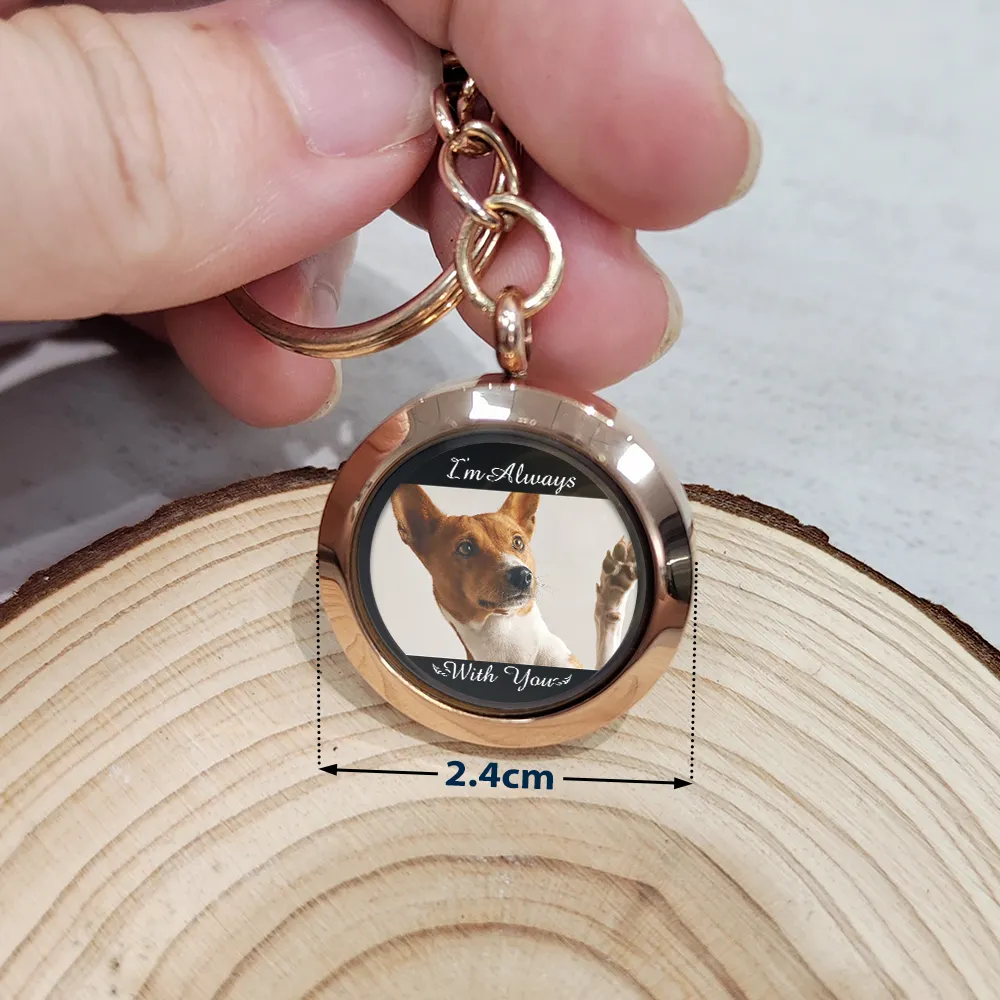 Custom Photo I'm Always With You Pet Memorial - Personalized Keepsake Keychain - Image 3