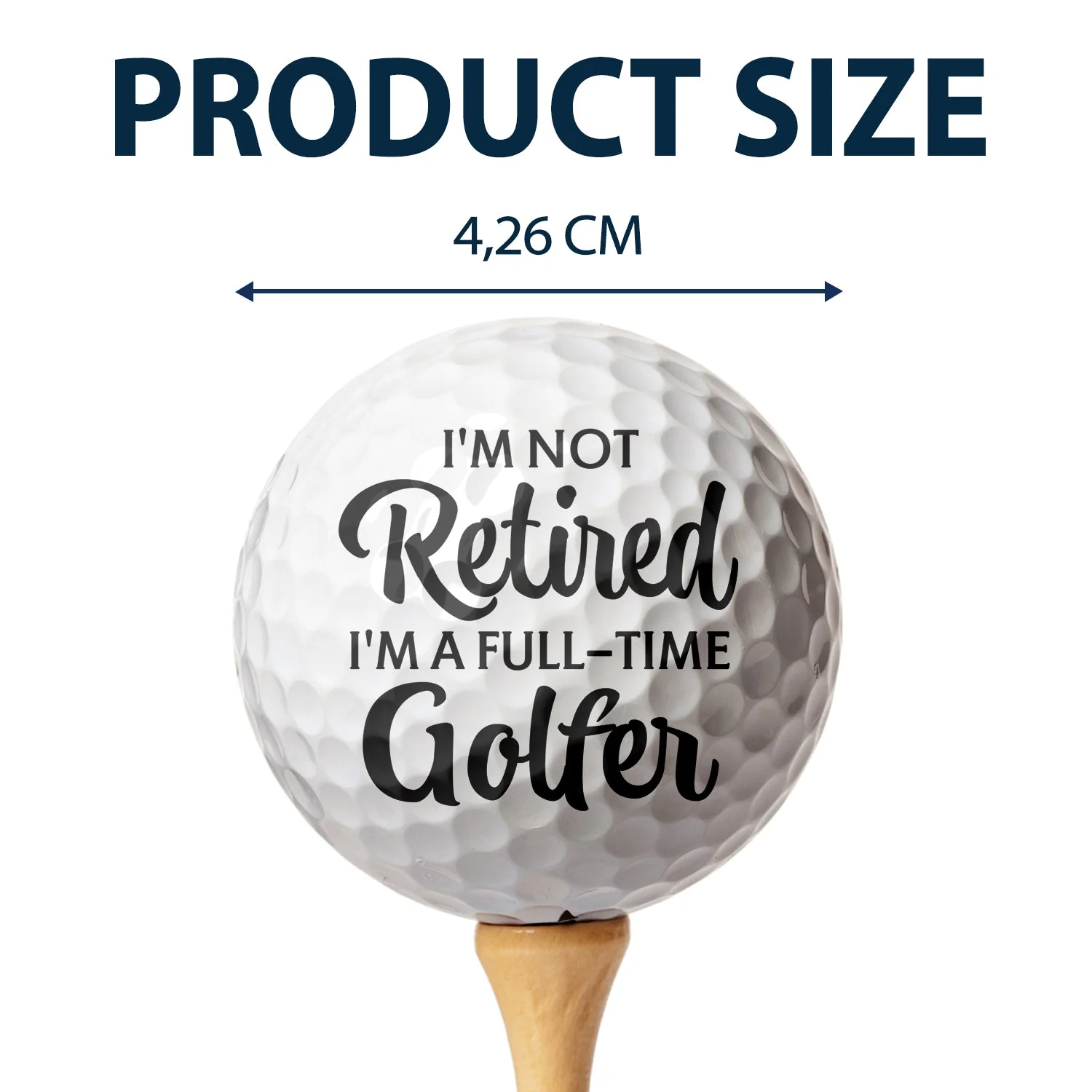 Custom Photo I'm Not Retired - Gift For Dad, Father, Grandpa, Golfer, Golf Lover - Personalized Golf Ball - Image 5