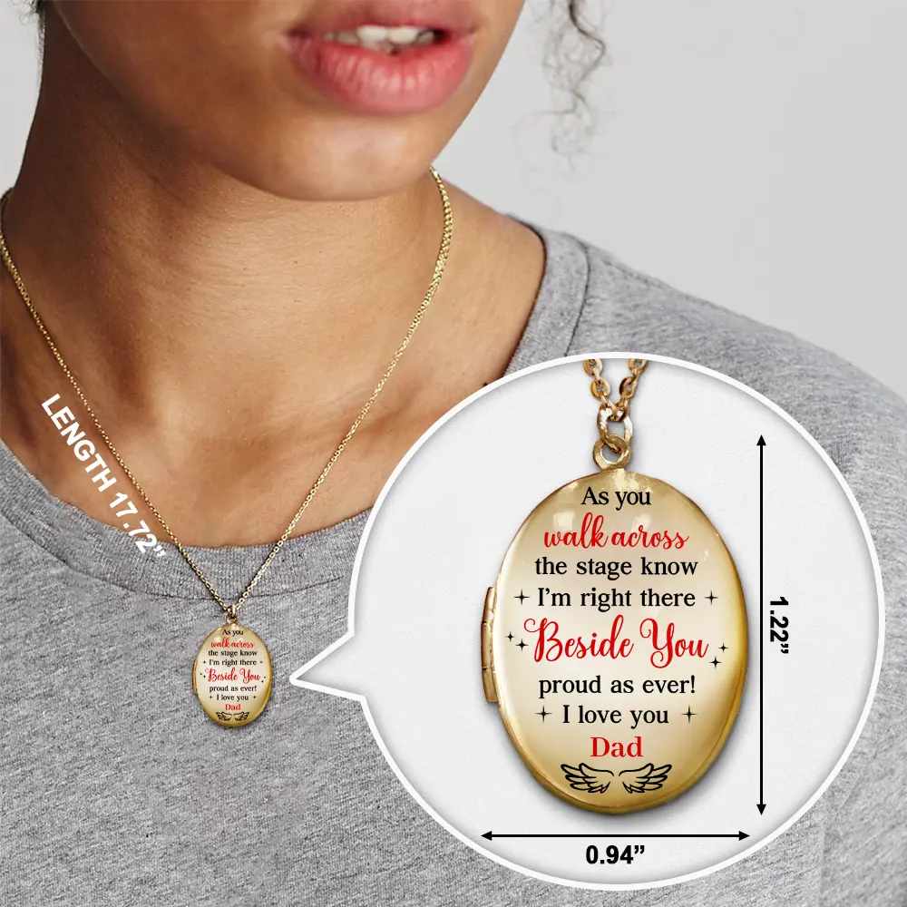Custom Photo I'm Right There Beside You - Personalized Locket Necklace - Image 6