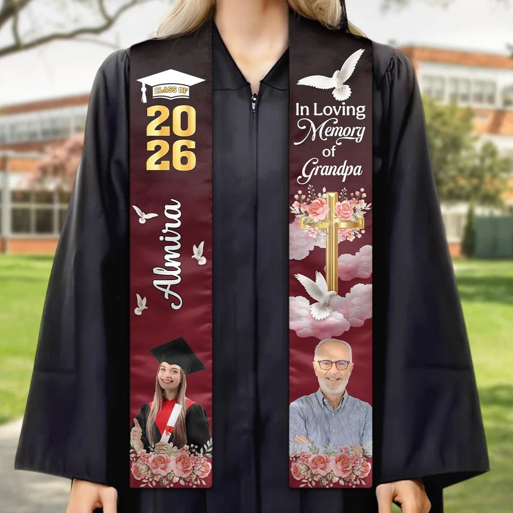 Custom Photo In Loving Memory Family - Personalized Stoles - Image 3