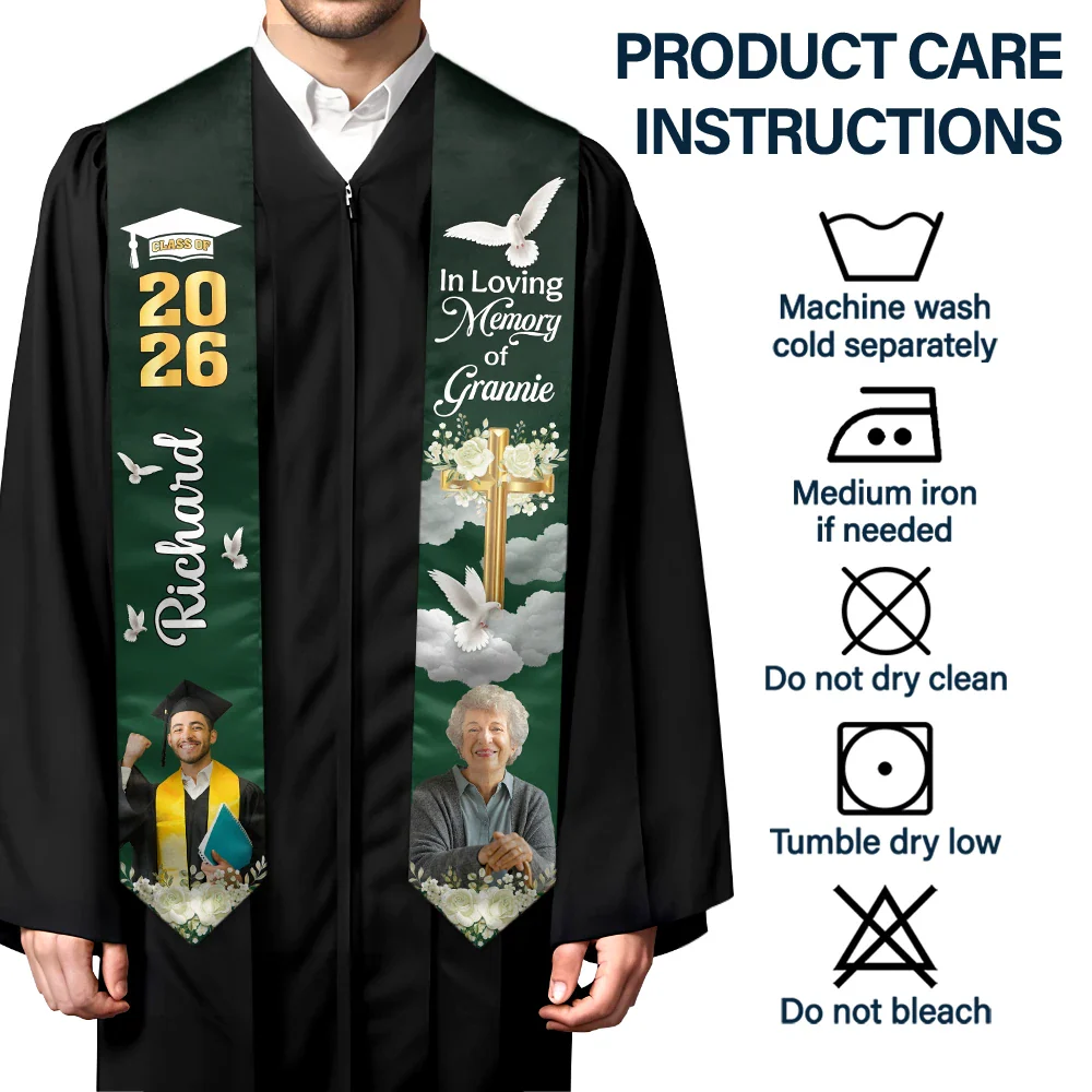 Custom Photo In Loving Memory Family - Personalized Stoles - Image 7