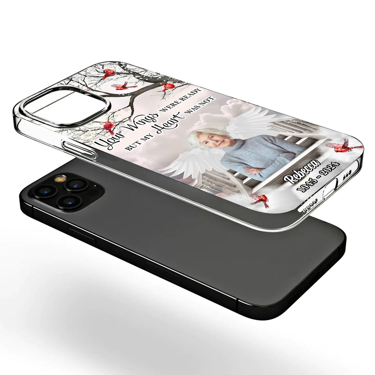 Custom Photo In Loving Memory In Heaven - Memorial Gift For Your Loved Ones - Personalized Clear Phone Case - Image 4