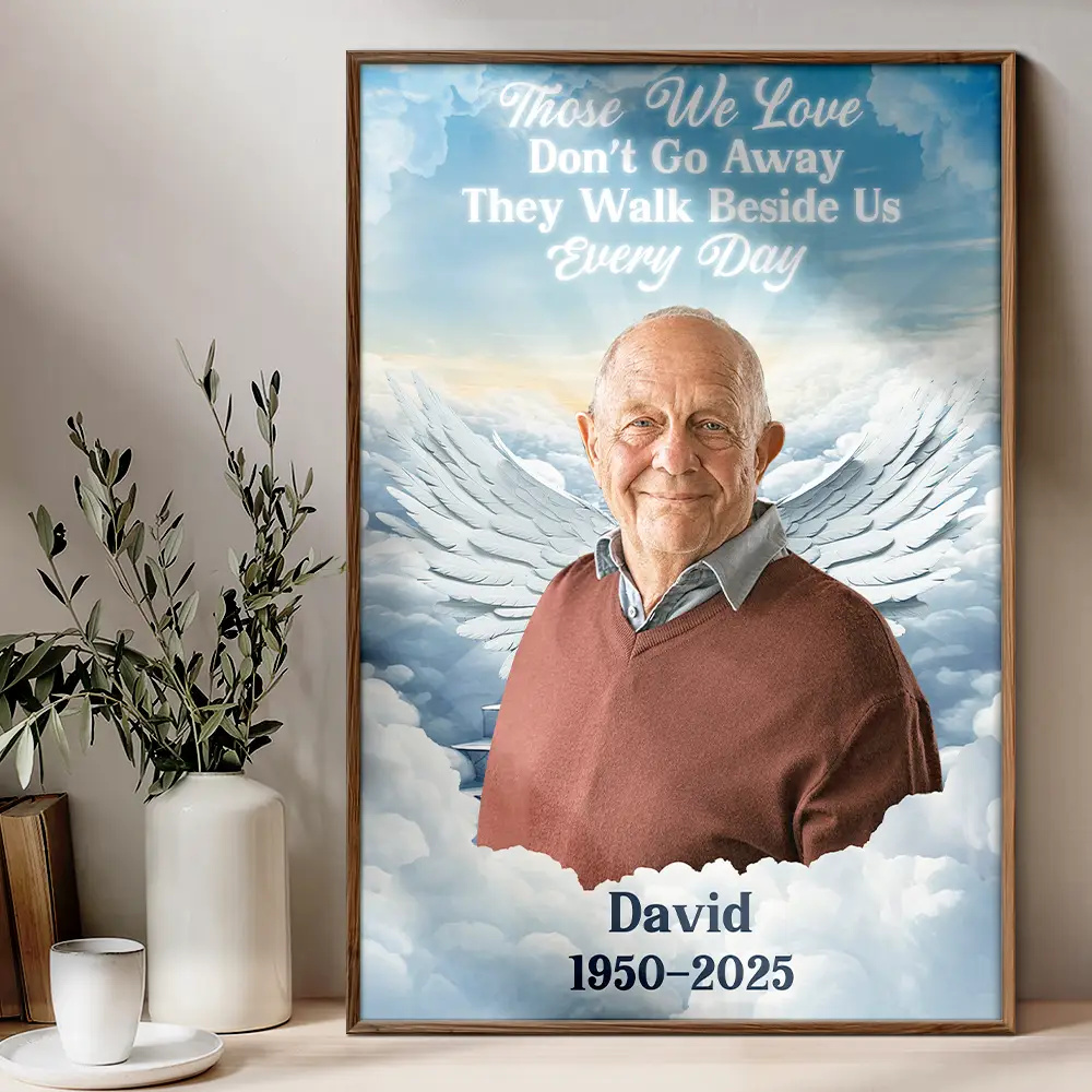 Custom Photo In Loving Memory Memorial Heaven - Personalized Poster - Image 5