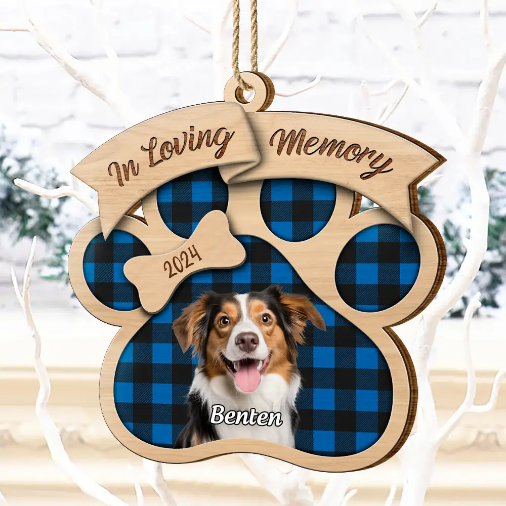 Custom Photo In Loving Memory Pet - Personalized Custom Shaped Wooden Ornament - Image 5