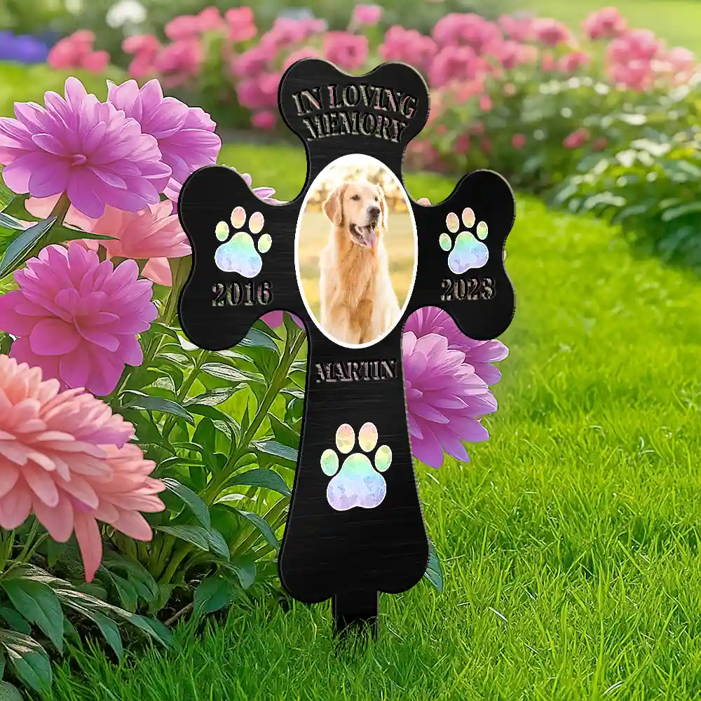 Custom Photo In Loving Memory Pet - Personalized Metal Garden Stake - Image 4