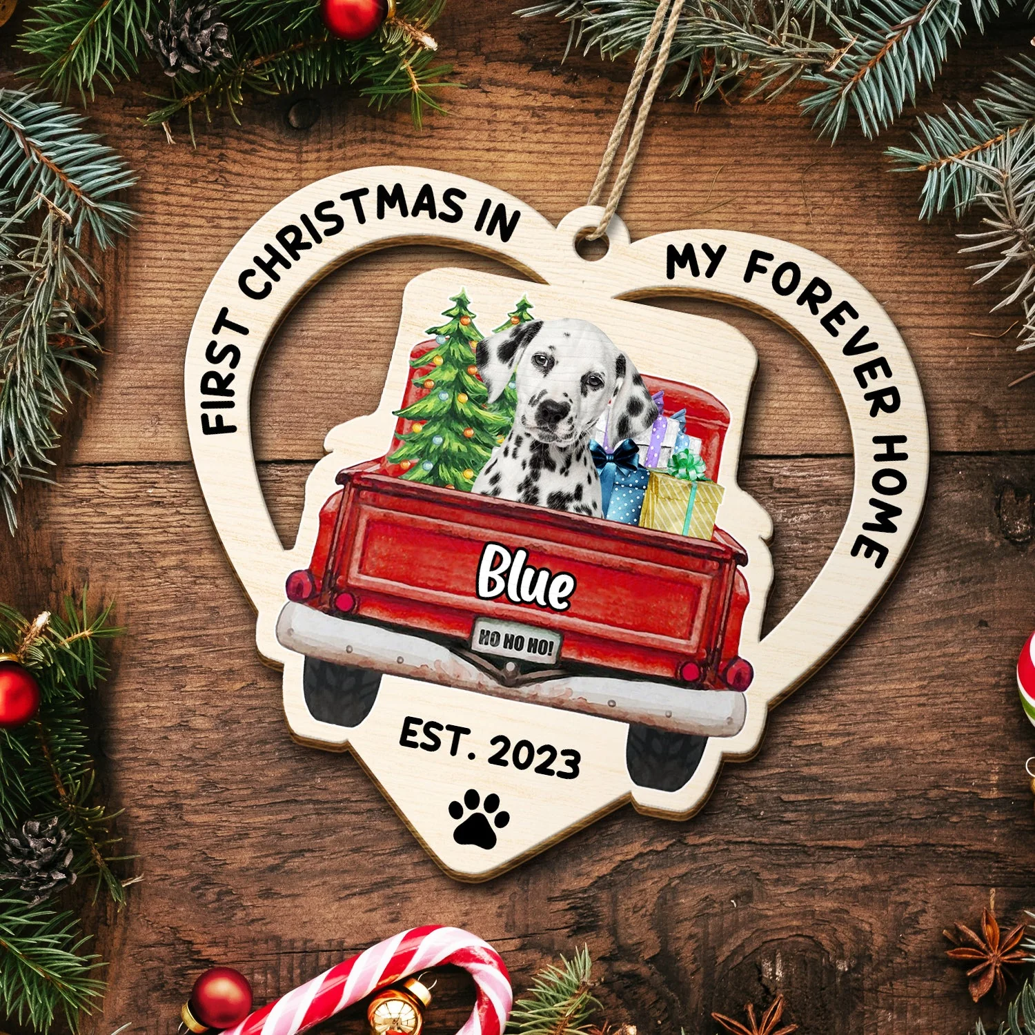 Custom Photo In My Forever Home - Christmas Gift For Pet Lovers - Personalized Wooden Cutout Ornament - Image 6