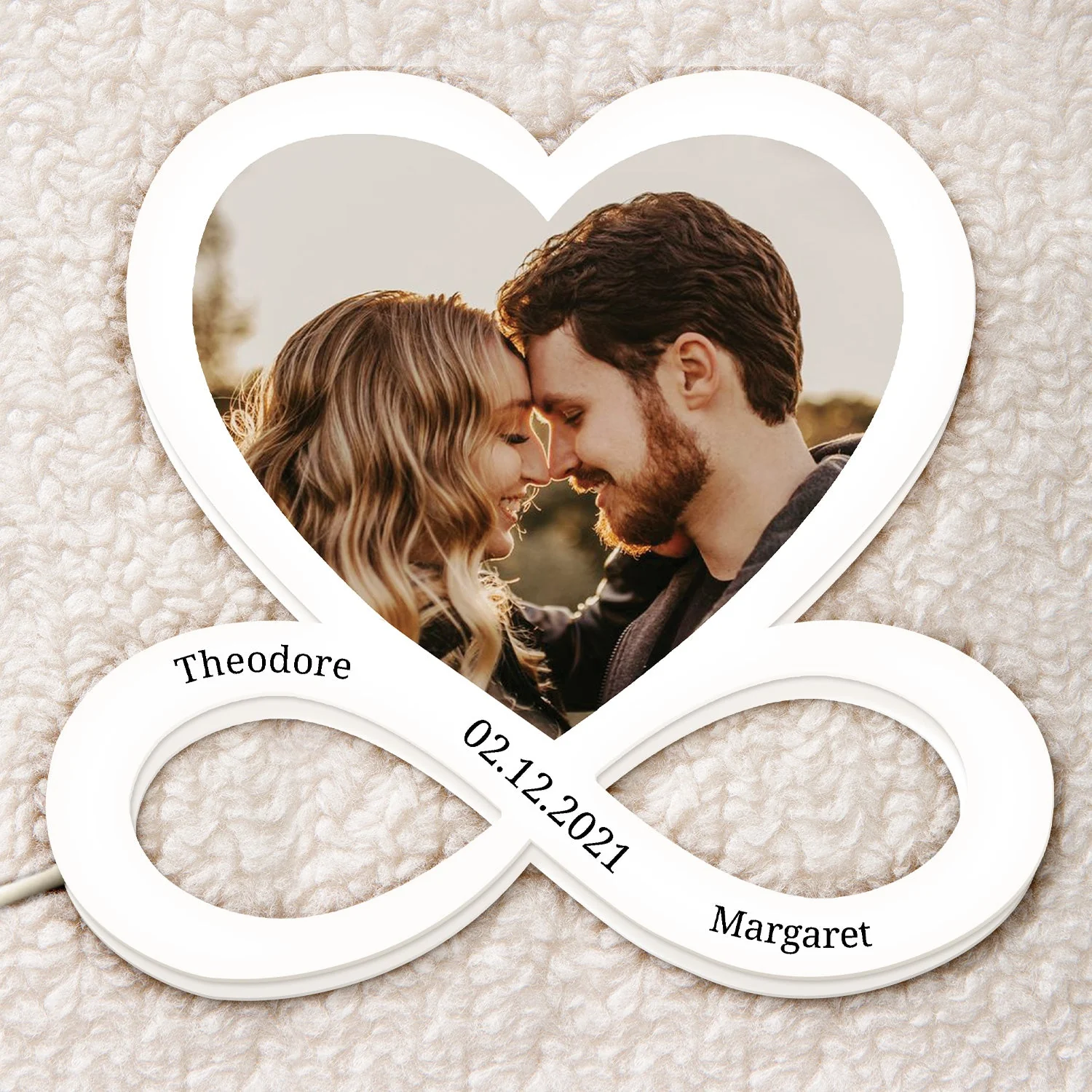 Custom Photo Infinity Love - Gift For Couples - Personalized Custom Shaped Photo Light Box - Image 5