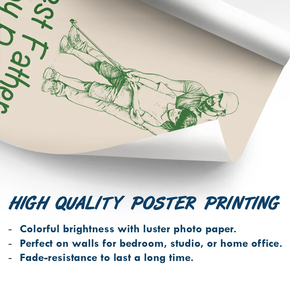 Custom Photo Ink Drawing Best Dad Papa By Par - Personalized Poster - Image 6
