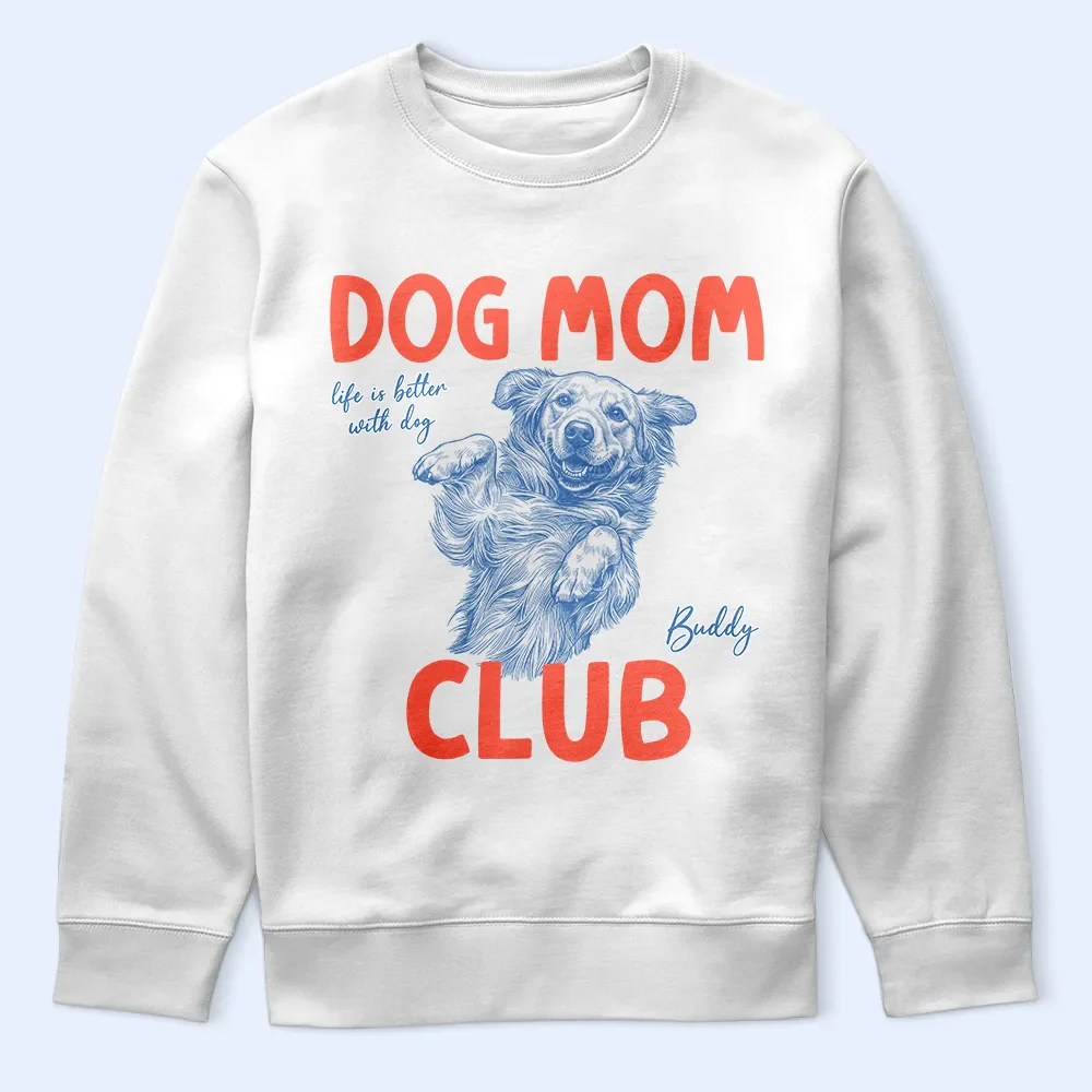 Custom Photo Ink Drawing Cat Mom Dog Mom Club - Personalized T Shirt - Image 6