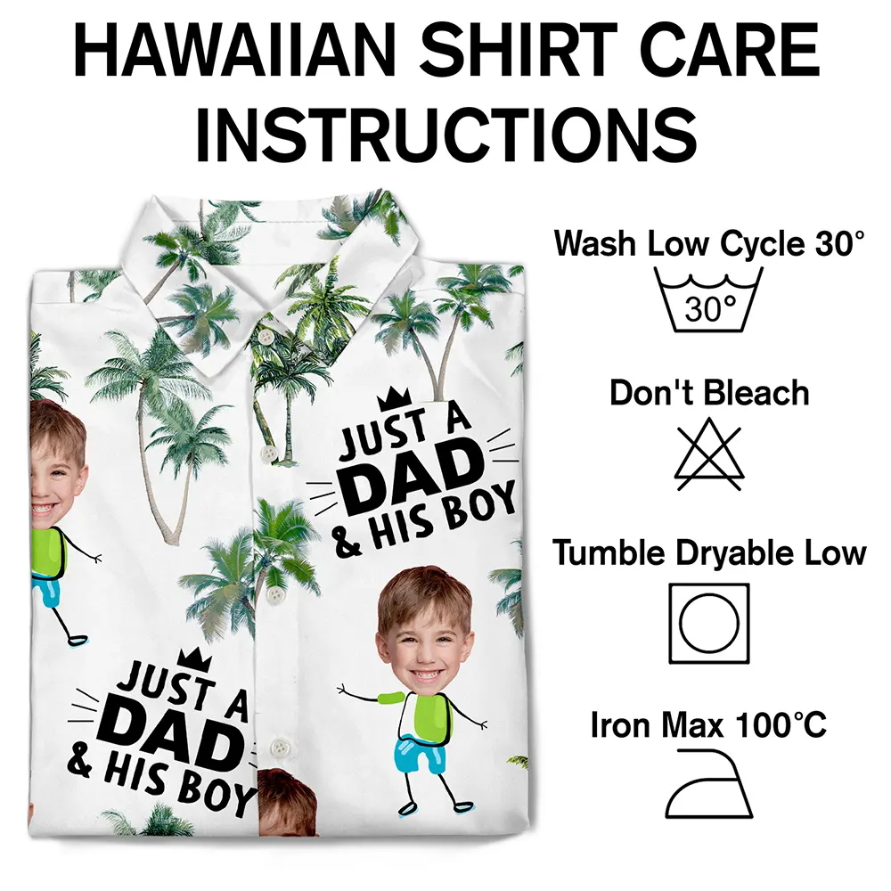 Custom Photo Just A Dad And His Girl - Personalized Hawaiian Shirt - Image 7