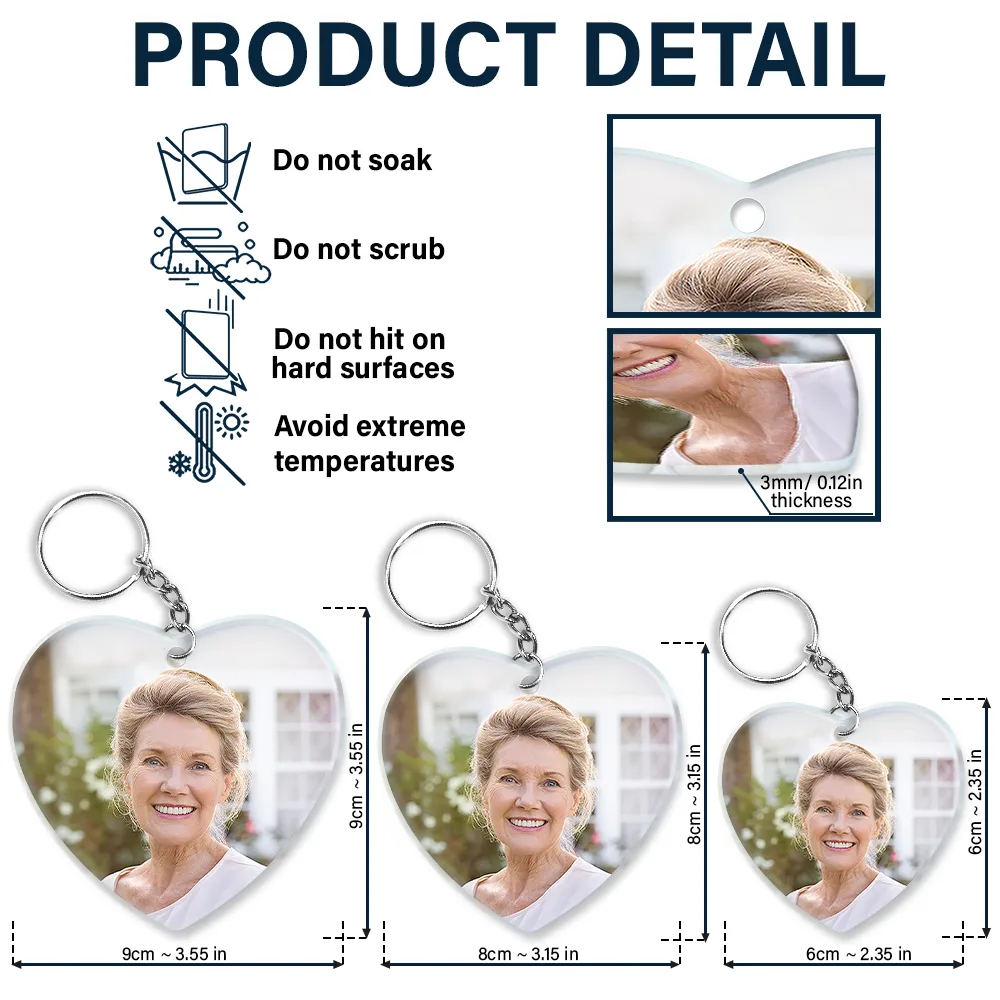 Custom Photo Keep Making Her Proud - Personalized Acrylic Keychain - Image 6