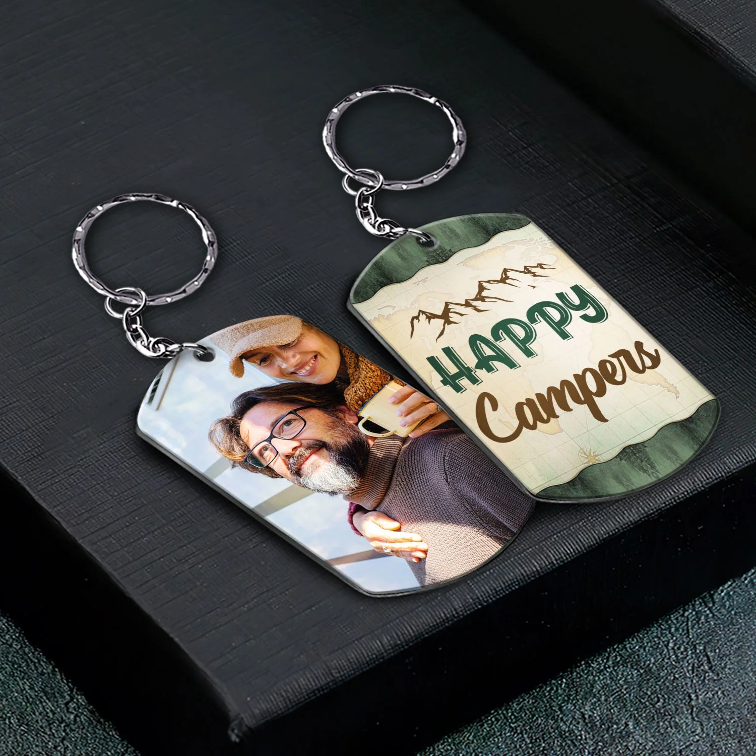 Custom Photo Keys To The Camper - Anniversary, Loving Gifts For Couples, Husband, Wife, Camping Lovers - Personalized Aluminum Keychain - Image 2
