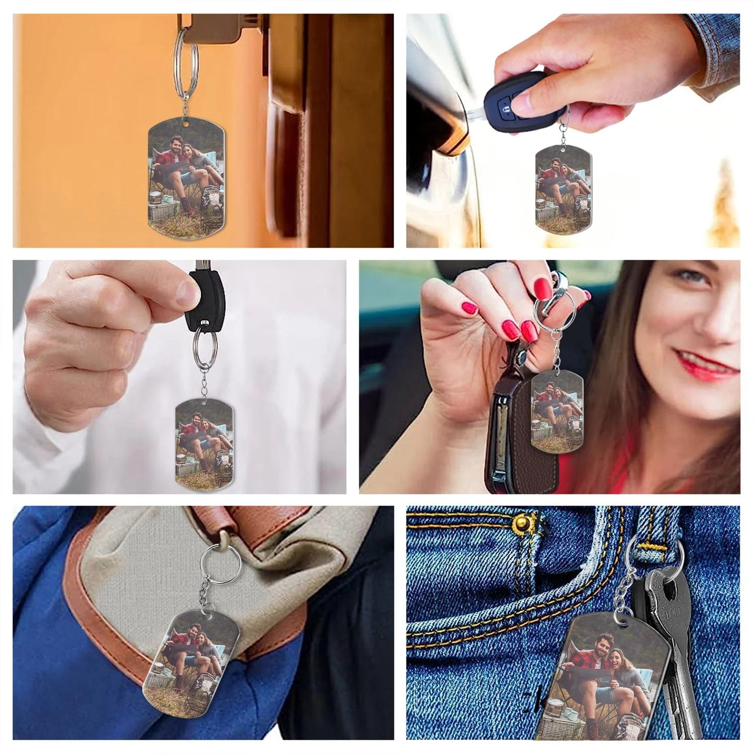 Custom Photo Keys To The Camper - Anniversary, Loving Gifts For Couples, Husband, Wife, Camping Lovers - Personalized Aluminum Keychain - Image 6