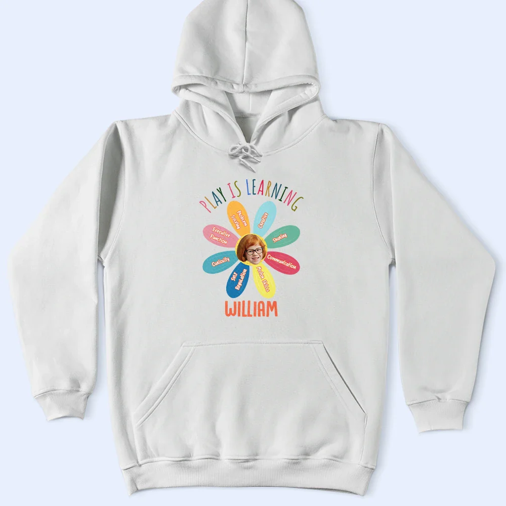 Custom Photo Kid Play Is Learning - Personalized T Shirt - Image 6