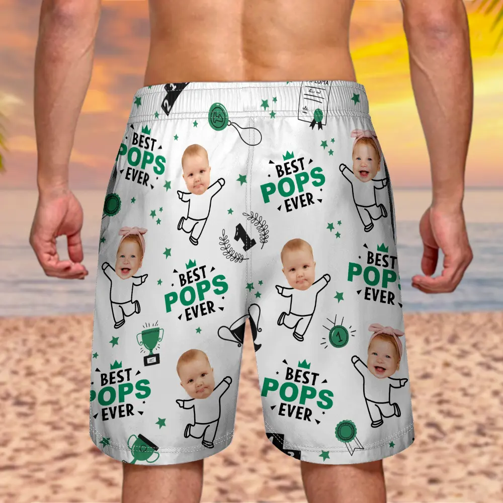 Custom Photo Kids Dancing - Personalized Unisex Beach Shorts - Image 5