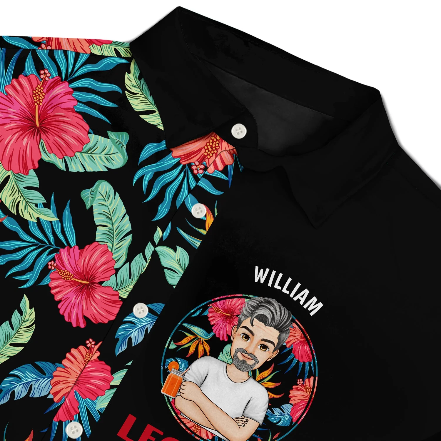 Custom Photo Legend Husband Dad Grandpa - Gift For Father - Personalized Custom Hawaiian Shirt - Image 3