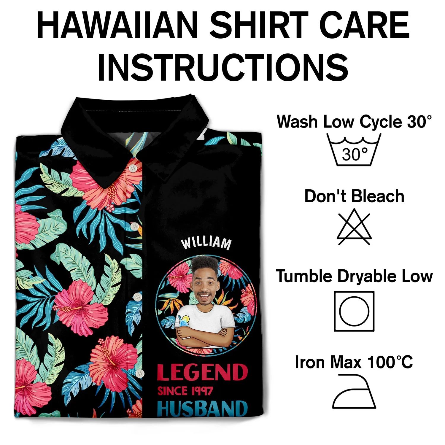 Custom Photo Legend Husband Dad Grandpa - Gift For Father - Personalized Custom Hawaiian Shirt - Image 4