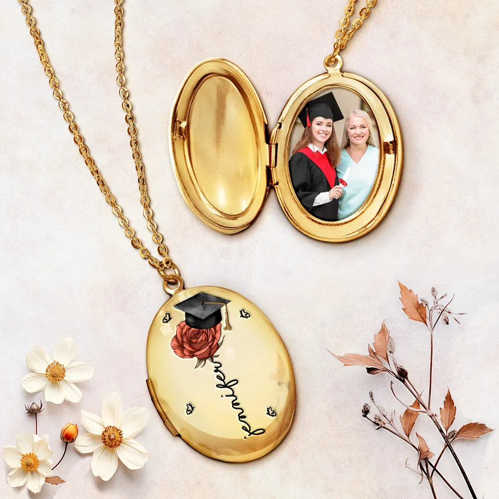 Custom Photo Let Yourself Bloom - Personalized Locket Necklace - Image 2