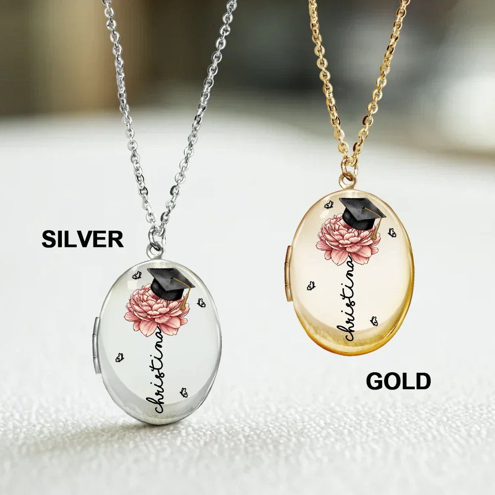 Custom Photo Let Yourself Bloom - Personalized Locket Necklace - Image 3