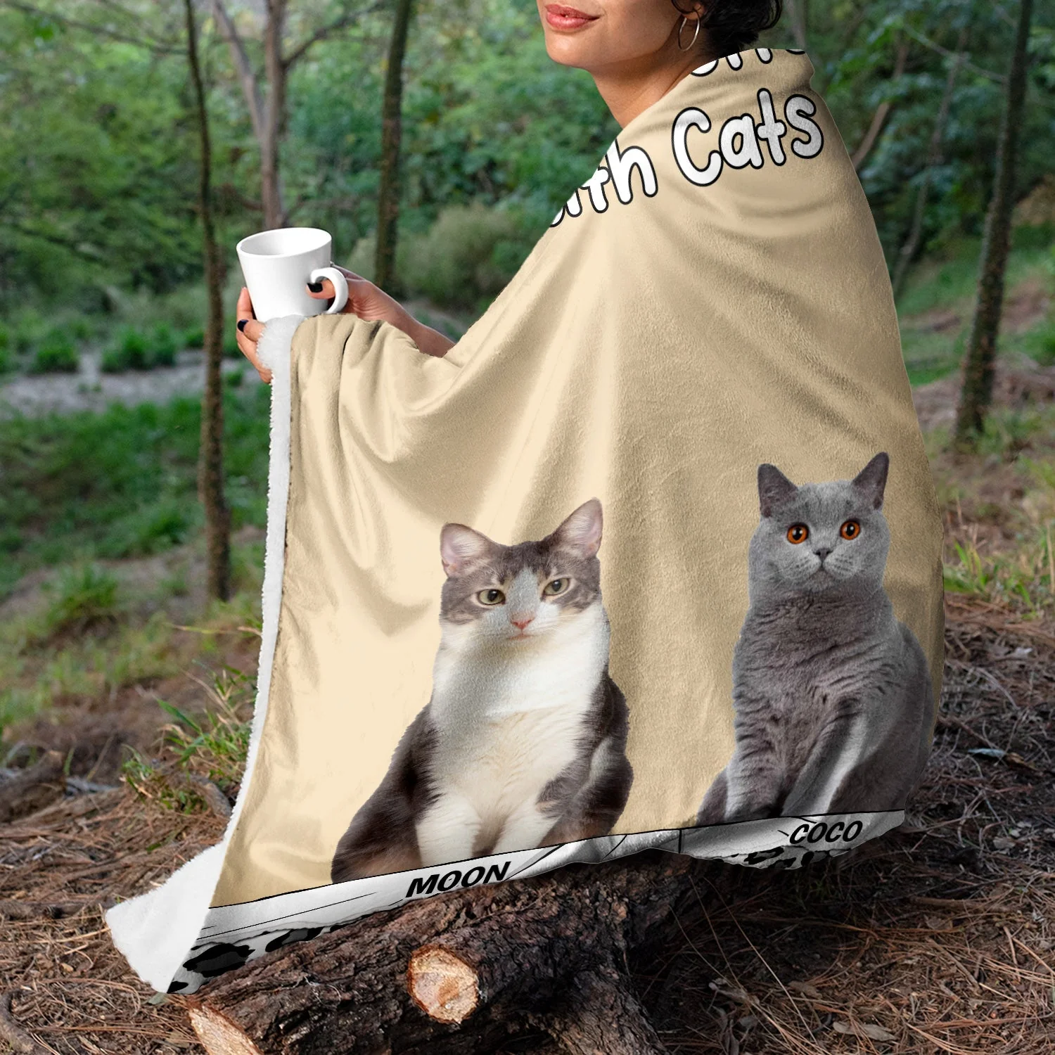 Custom Photo Life Is Better With Dog Cat - Gift For Pet Lovers - Personalized Fleece Blanket - Image 7