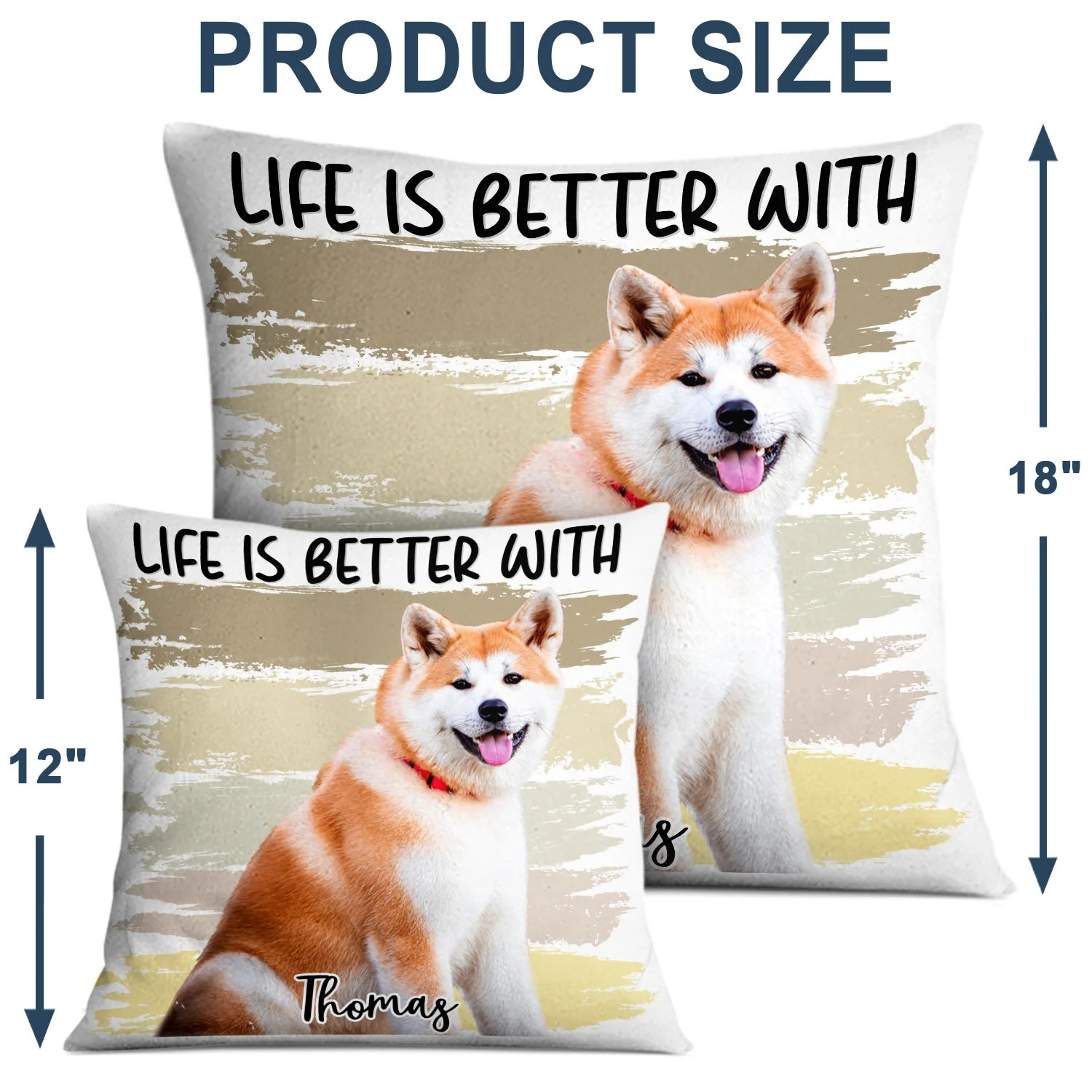 Custom Photo Life Is Better With Dog Cat - Gift For Pet Lovers - Personalized Pillow - Image 5