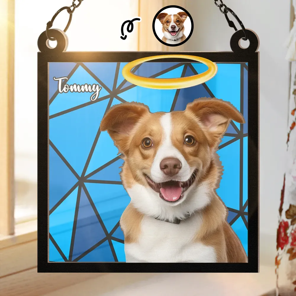 Custom Photo Life Is Better With Dogs Cats - Personalized Window Hanging Suncatcher Ornament - Image 2