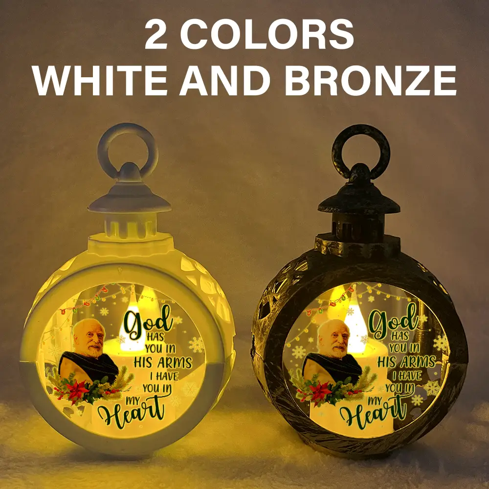 Custom Photo Light Of Those Who Are Watching Today From Heaven - Personalized Candlelight Lantern Ornament - Image 6