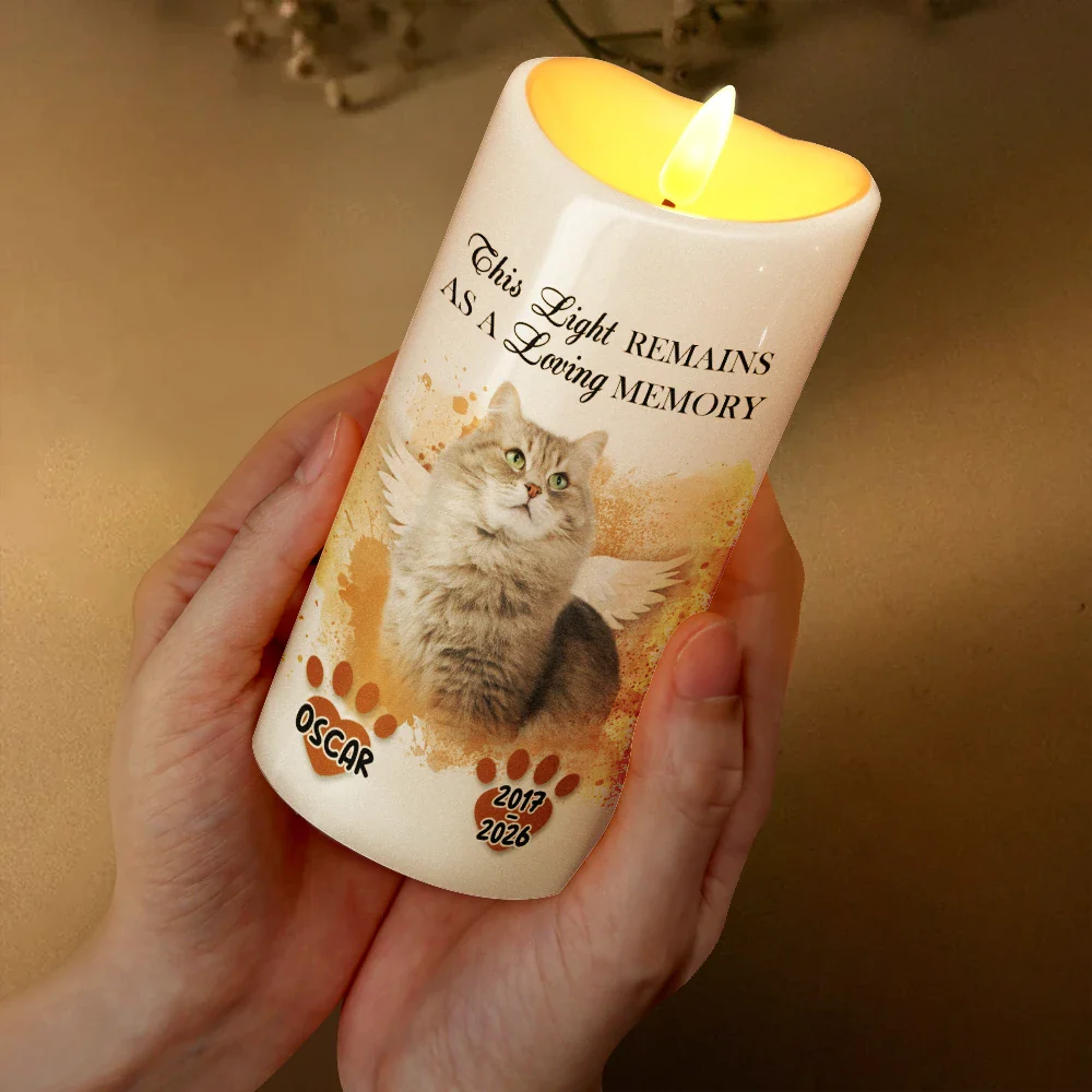 Custom Photo Light This Up And Know I'm Here - Personalized Flameless LED Candle - Image 4