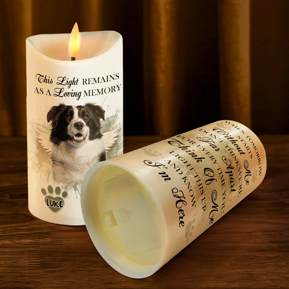 Custom Photo Light This Up And Know I'm Here - Personalized Flameless LED Candle - Image 5