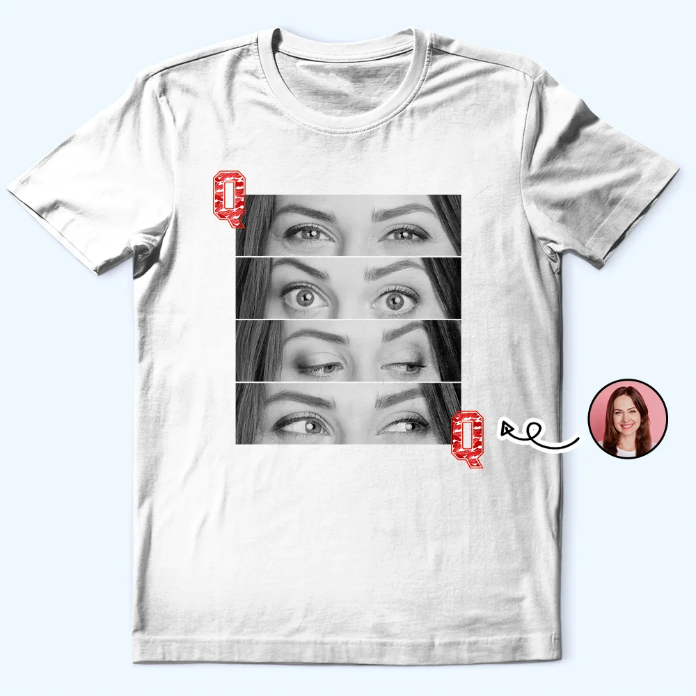 Custom Photo Lipstick Letter Couple - Personalized T Shirt - Image 2
