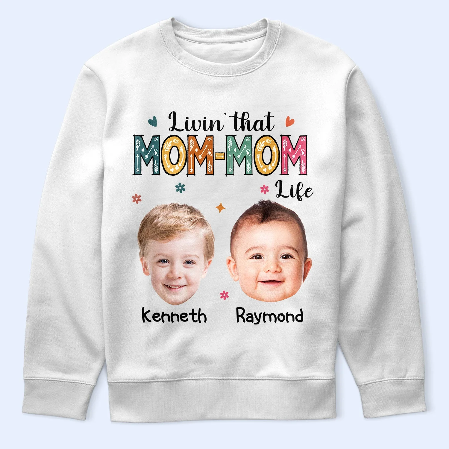 Custom Photo Living That Grandma Life - Funny Gift For Grandma, Mom, Nana, Gigi - Personalized T Shirt - Image 6