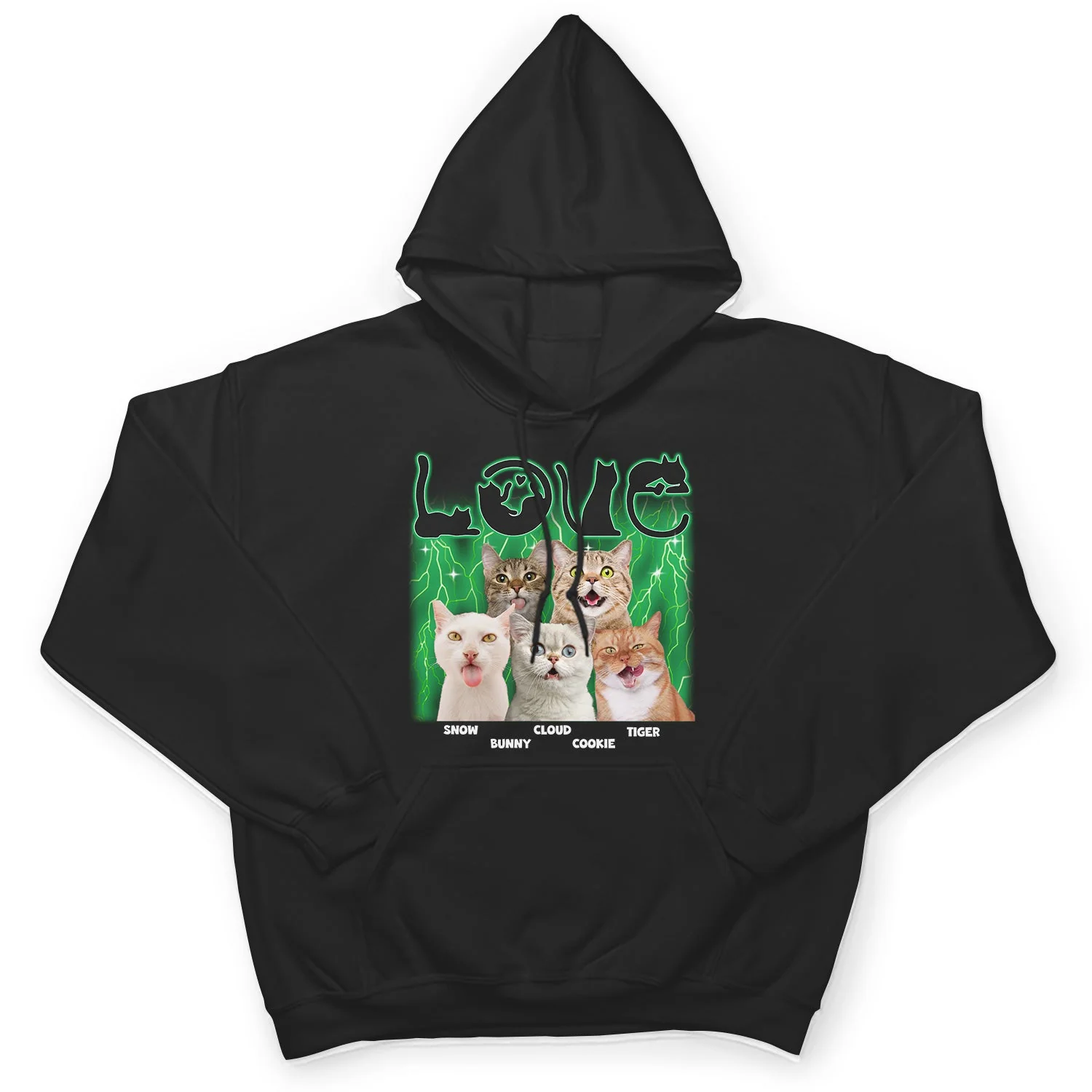 Custom Photo Love Cats - Gift For Cat Lovers, Cat Mom, Cat Dad - Personalized T Shirt - Image 5
