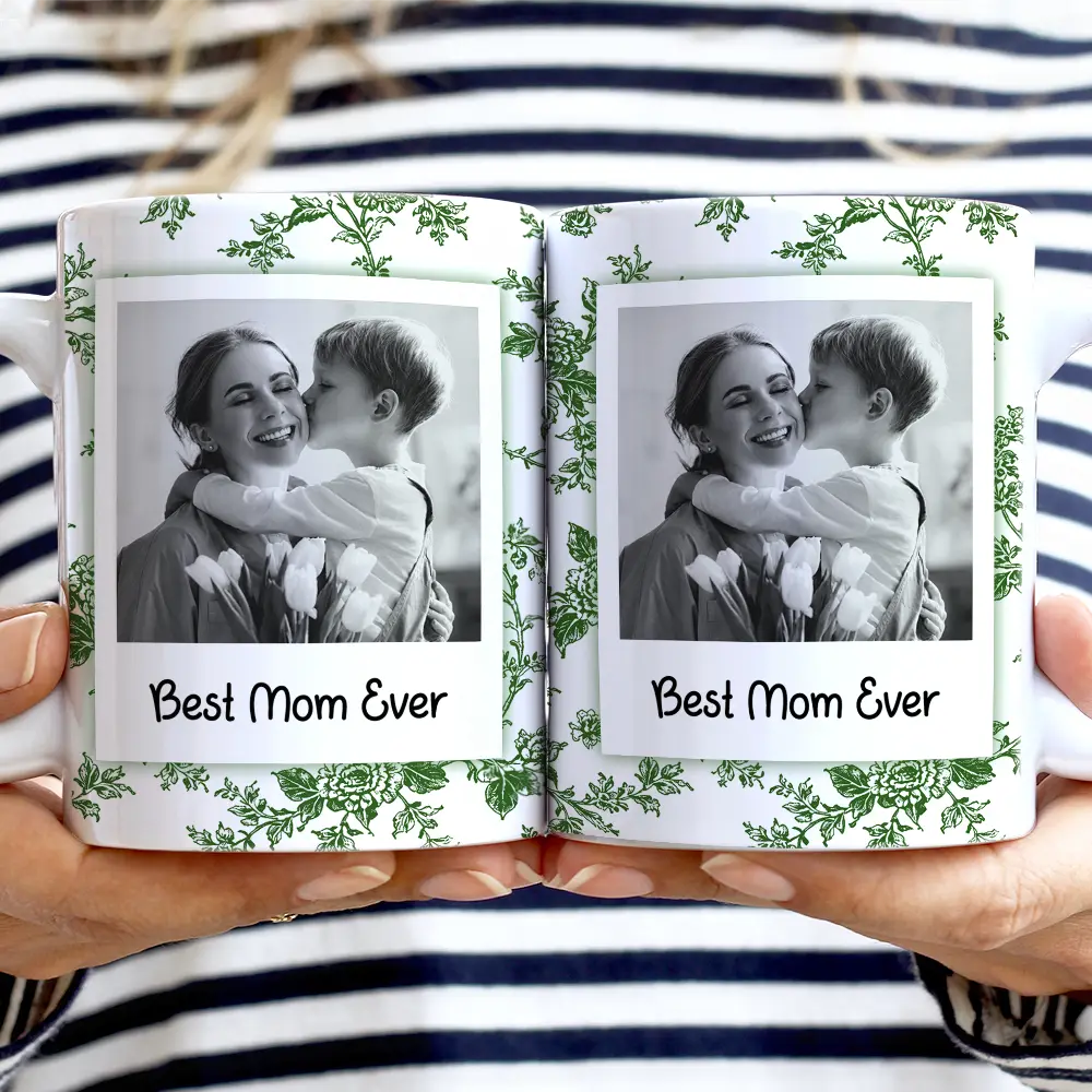 Custom Photo Love You Mom Nana Polaroid - Personalized White Edge-to-Edge Mug - Image 2