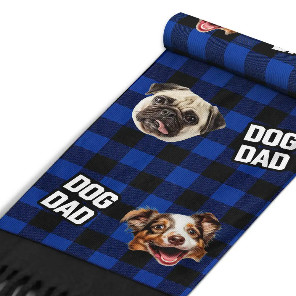 Custom Photo Lovely Pet Face - Personalized Wool Scarf With Tassel - Image 3