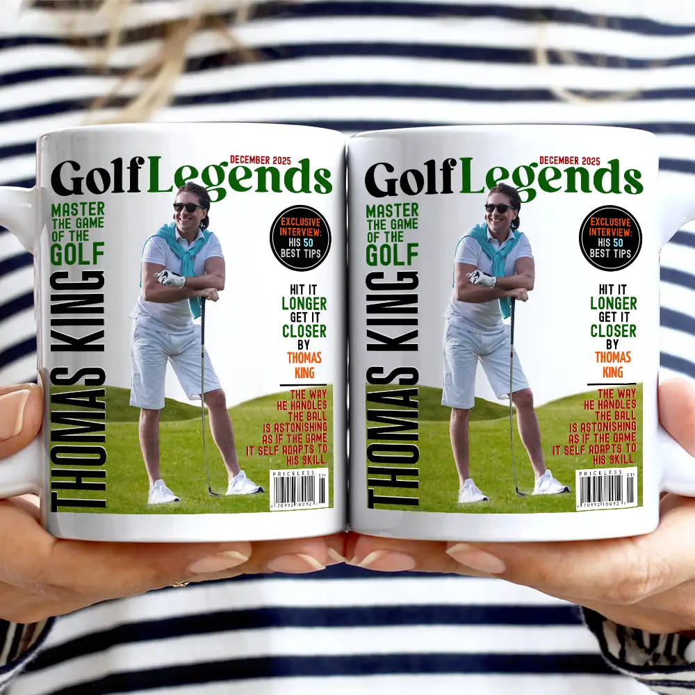 Custom Photo Magazine GolfLegends - Personalized Mug - Image 3