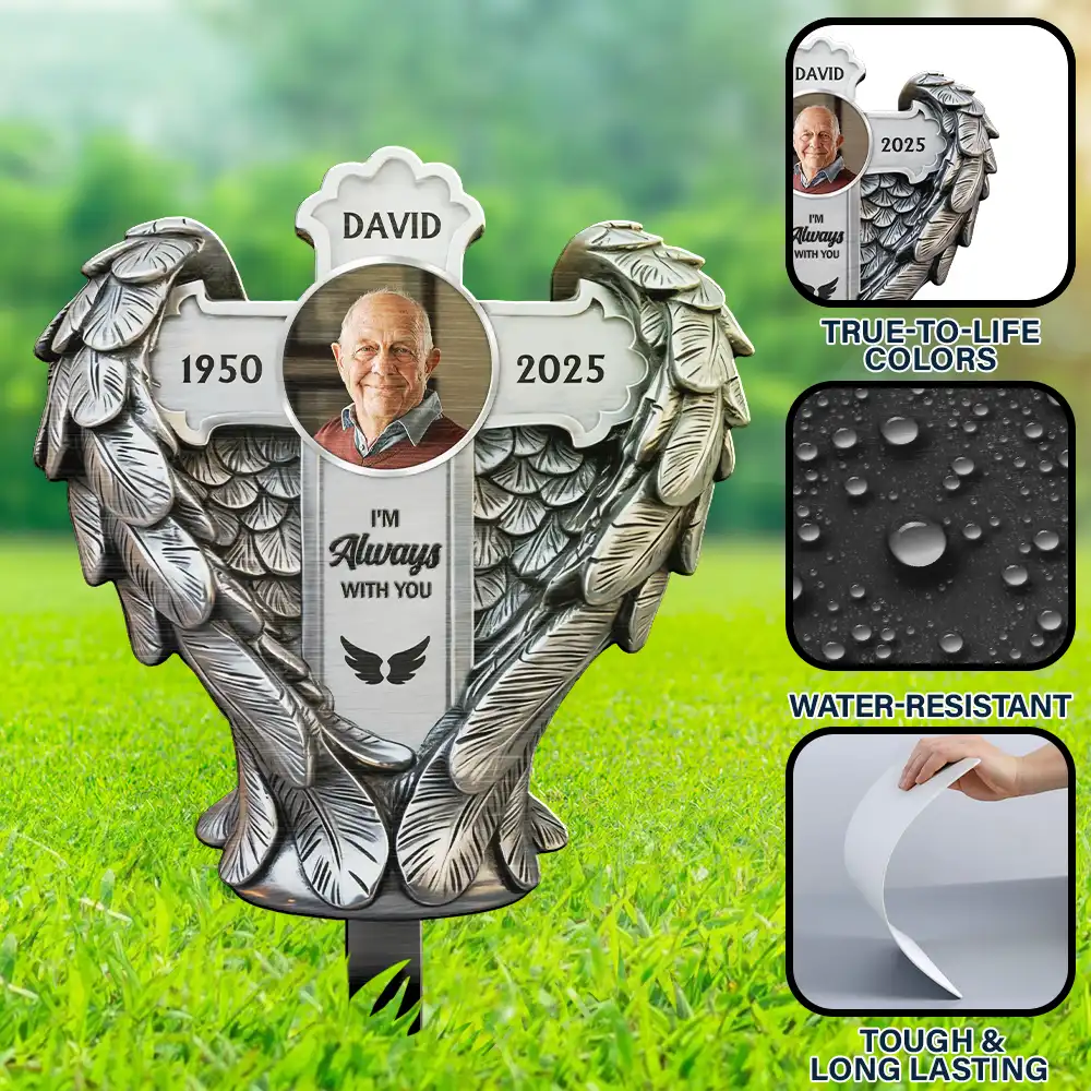 Custom Photo May God BLess You And Keep You - Personalized Metal Garden Stake - Image 6