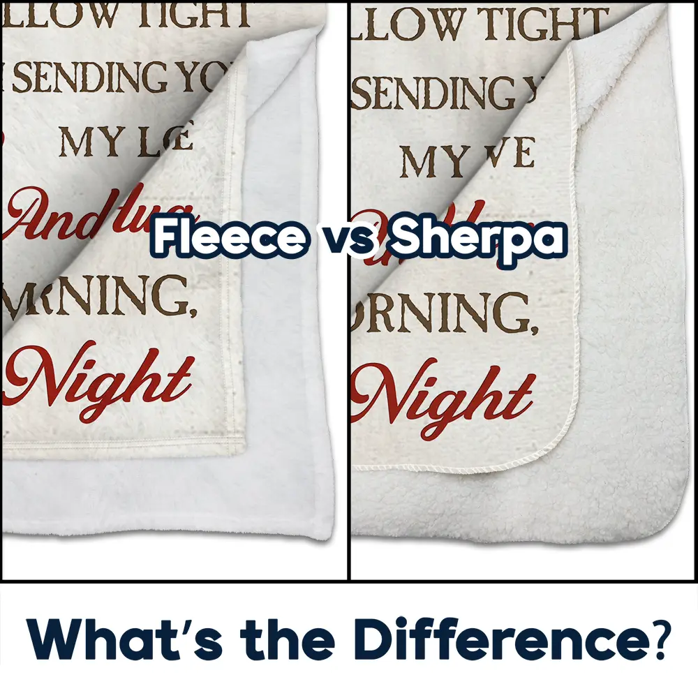 Custom Photo Memorial A Hug From Heaven - Personalized Fleece Blanket, Sherpa Blanket - Image 4