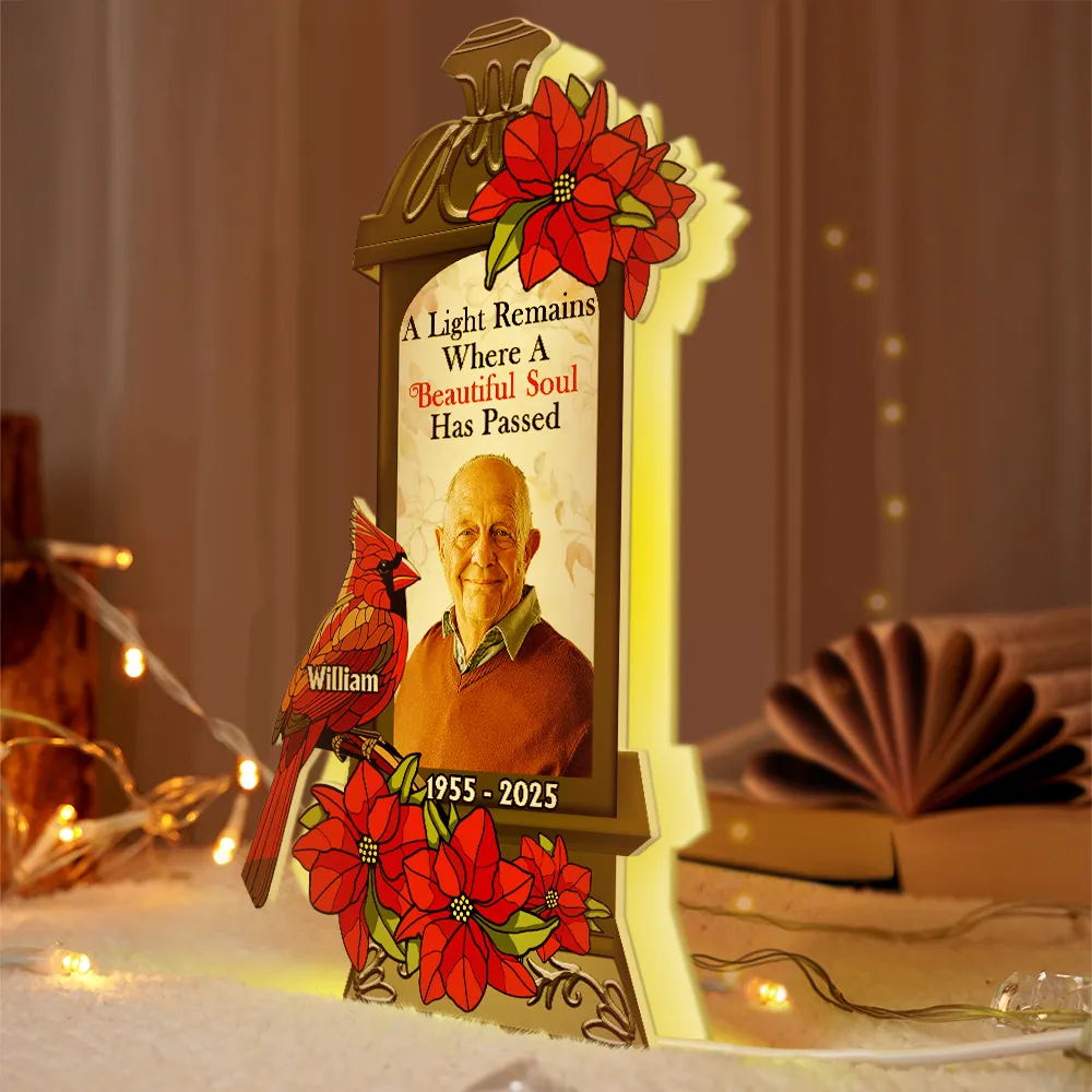 Custom Photo Memorial A Light Remains - Personalized Custom Shaped Light Box - Image 5